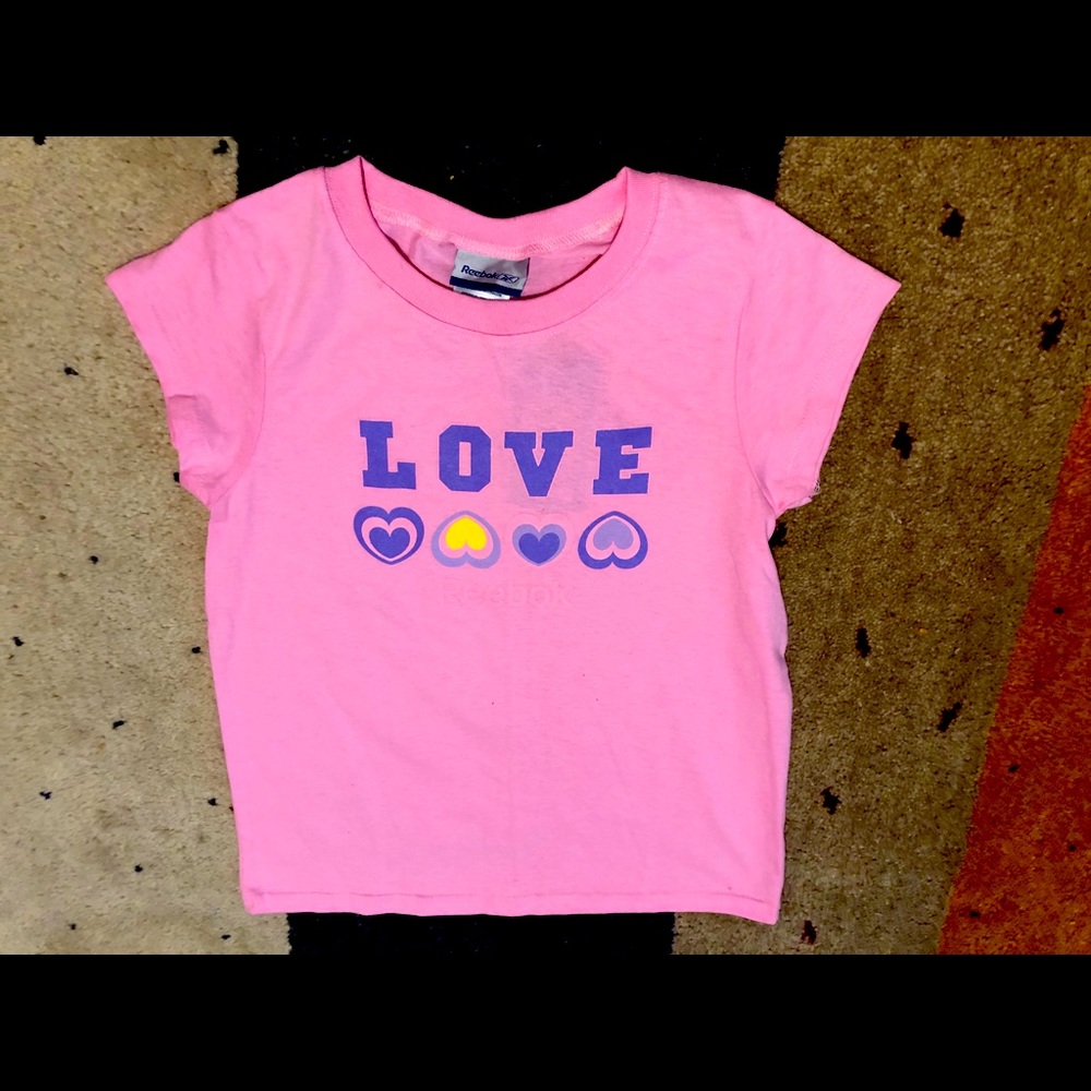 5/$25 Reebok ‘Love’ T-shirt Pink size 14